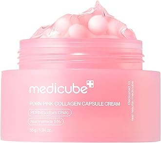 medicube Capsule Cream with Salmon DNA PDRN Pink Collagen | Lightweight Moisturizing Cream with PDRN, Niacinamide for Uneven Skin Tone and Texture, Glow hydration | Korean Skincare, 1.94 oz