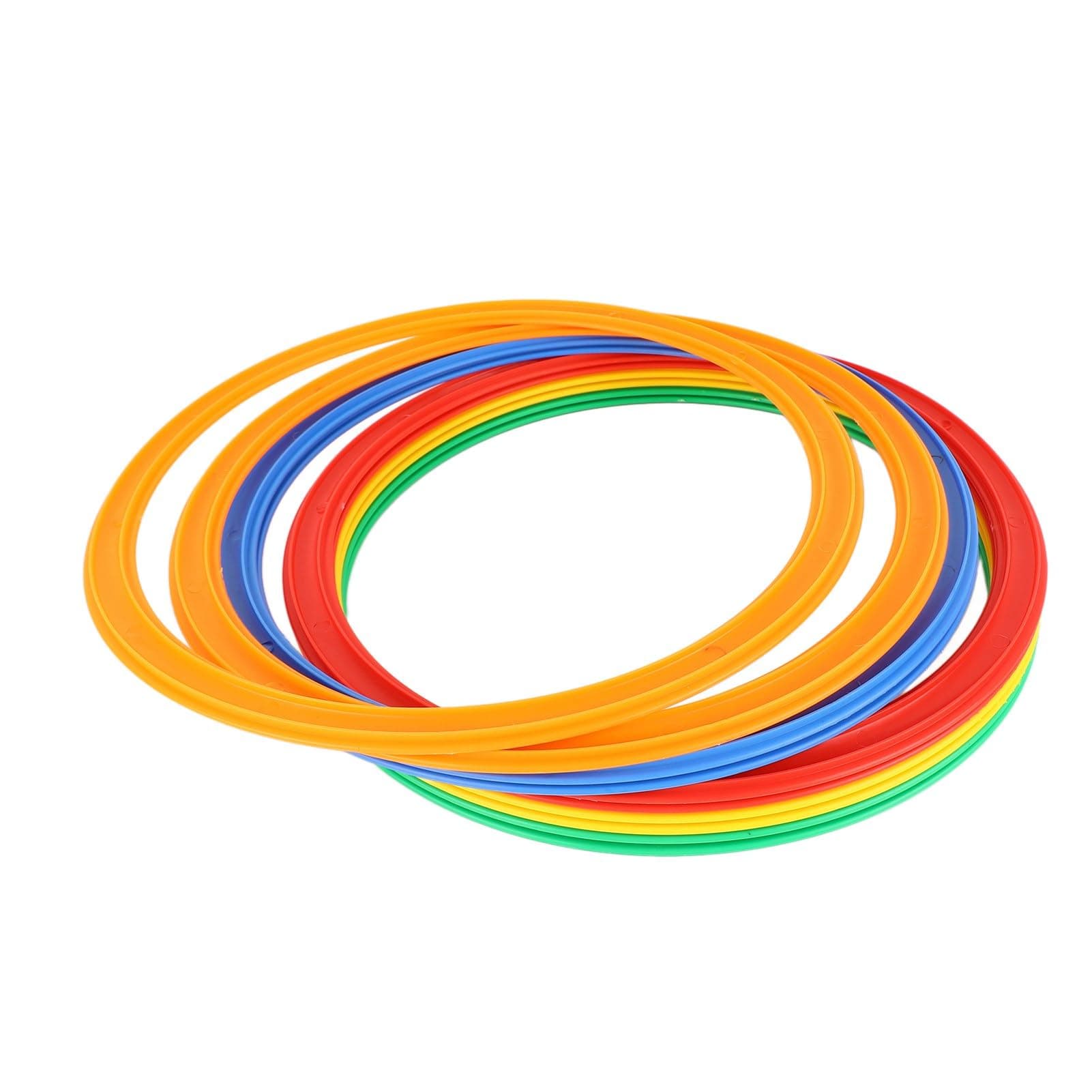 10 Pcs Multicolor Soccer Training Rings Set, Plastic Agility and Speed Training With Buckles for Practice, Garden Backyard Outdoor Games