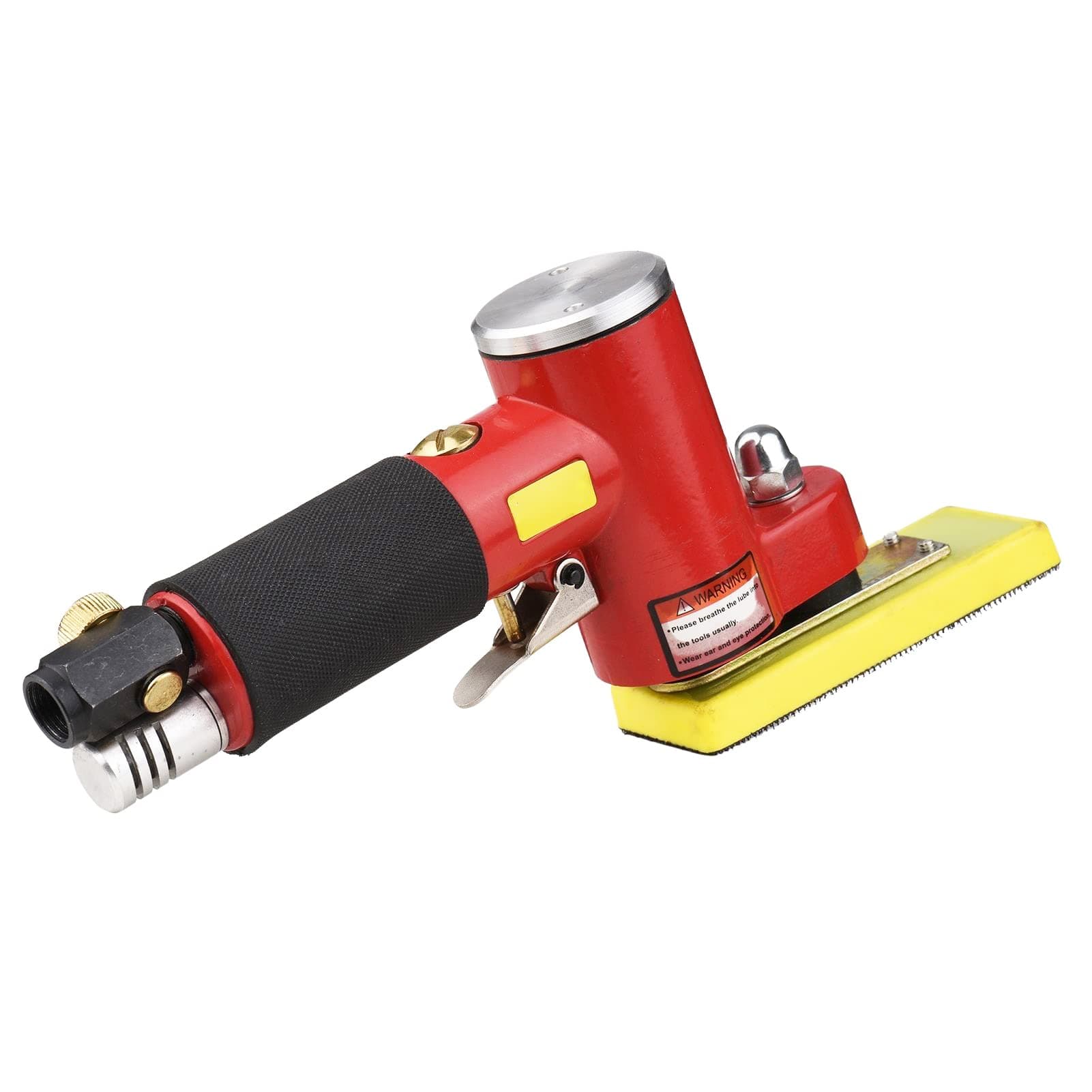 Air Sander, Mini Straight Line Air Sander with 2 Sanding Pads Random Orbital Pneumatic Sander Air-Operated Handheld Polisher Waxer for Auto Body Work Furniture Wood Metal Surface