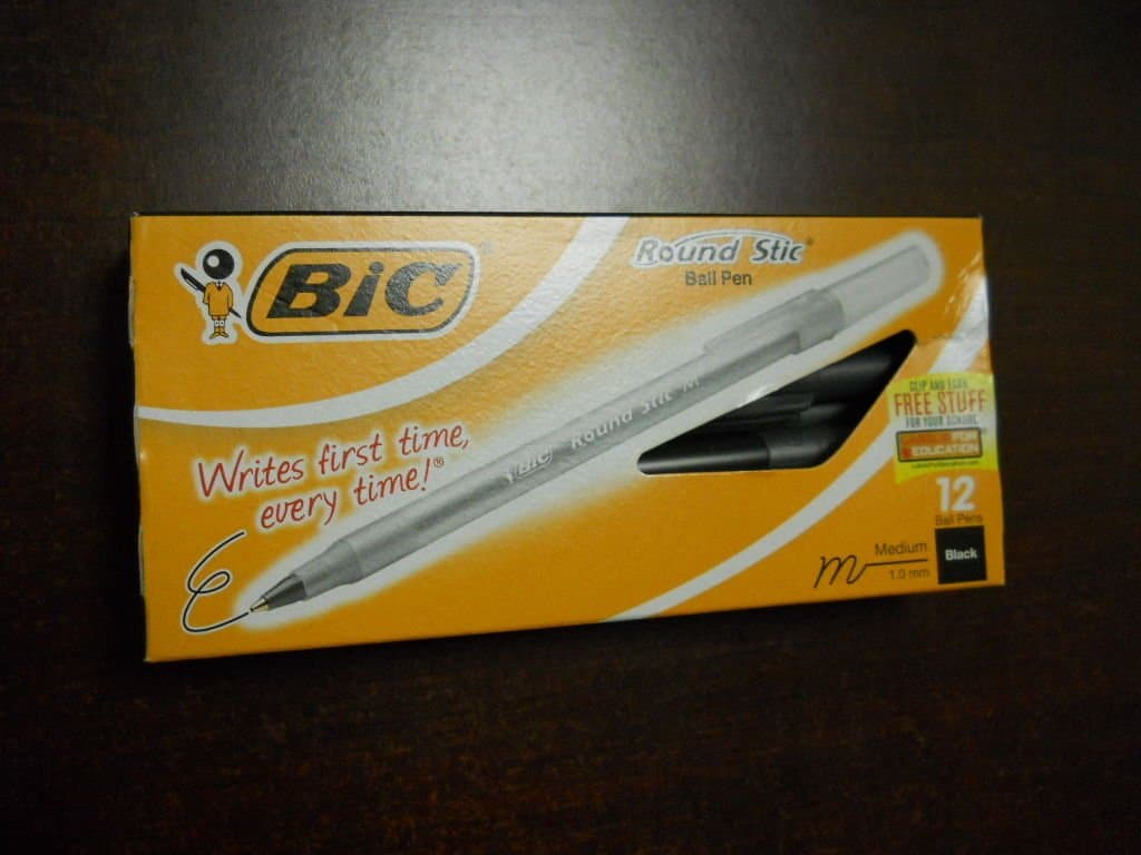 Bic Round Stic Ball Pen Med/moy Medium 1.0 Mm 5x12= 60 Pens Black Brand NEW Pens