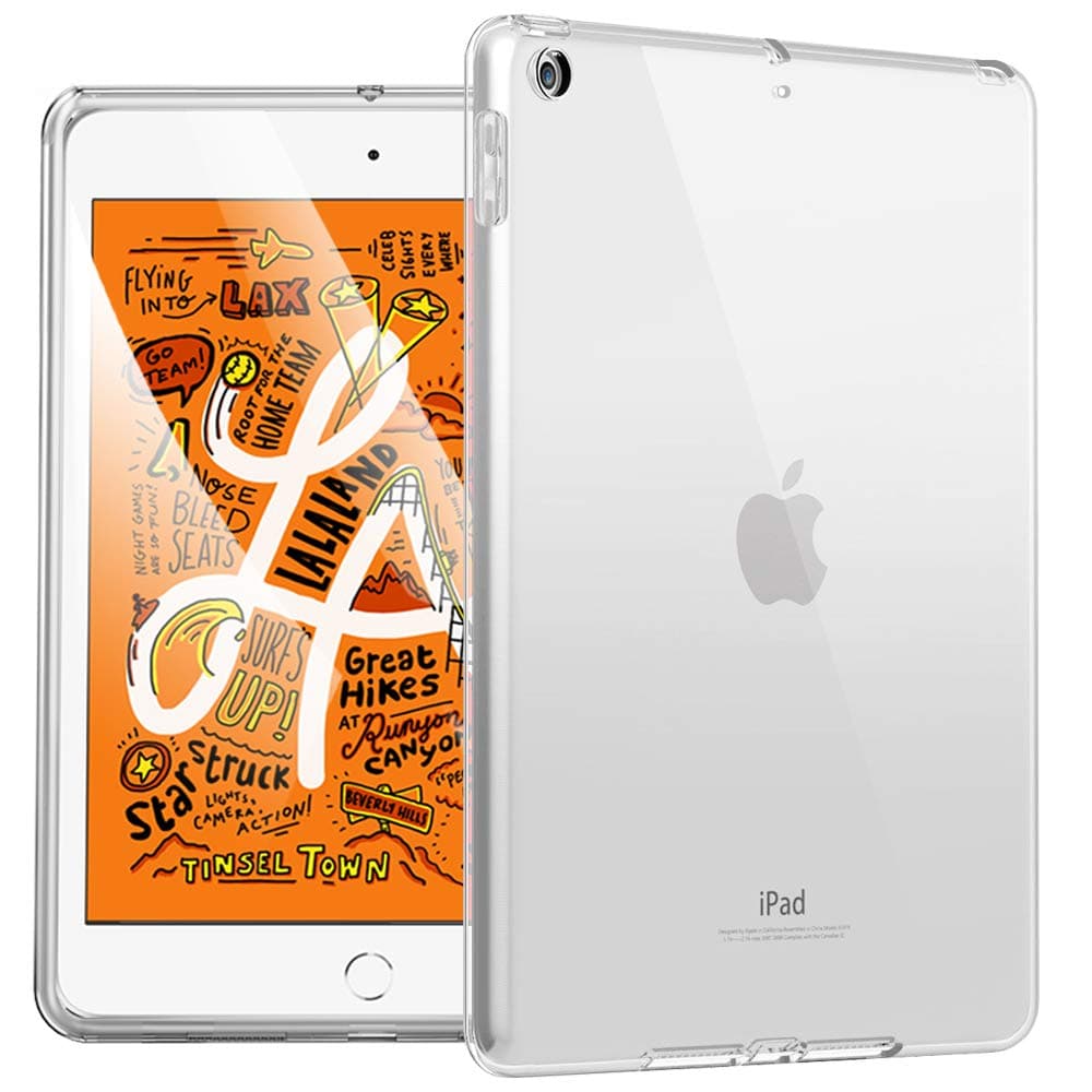HBorna Clear Case for iPad Mini 5th Generation 2019, Slim Lightweight Protective Silicon Back Cover for Apple iPad Mini 5, Clear