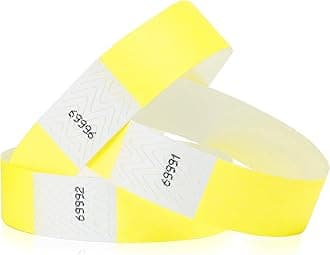 WristCo Neon Yellow Tyvek Wristbands for Events – 10,000 Count – Tamper-Proof Design & Fluorescent Color Prevent Reuse – Premium-Grade Bracelets for Hospital & Medical ID, Party & VIP Identification