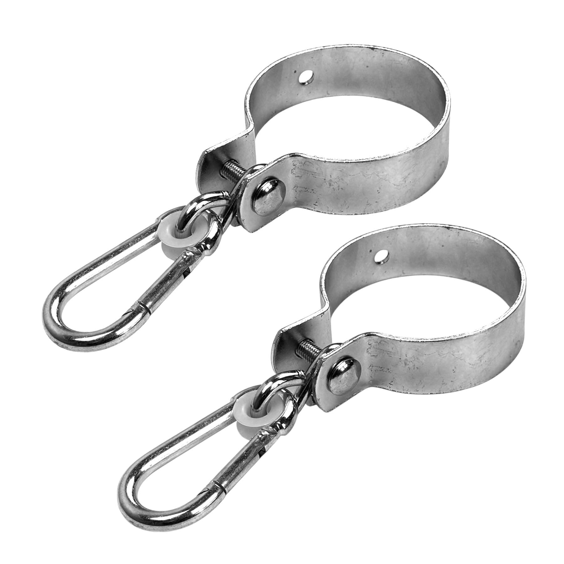 Loggyland 2-Pack Swing Hooks with Snap Hook, 120mm Round Swing Clamp, Manschettenhaken for Kids' Swing