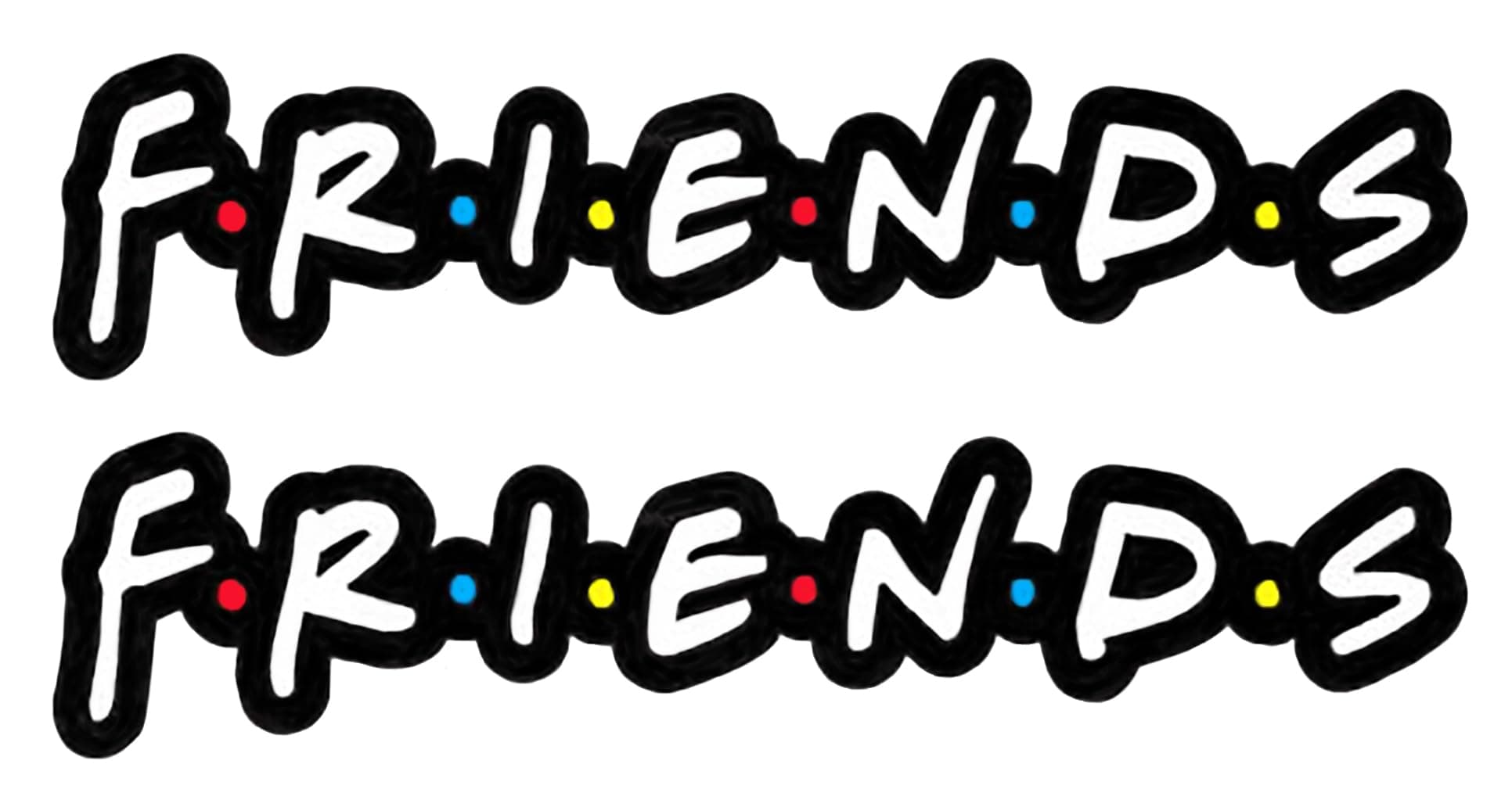 SS&Ds F.R.I.E.N.D.S Pack 0f 2 Vinyl Decal Sticker 3.5 X 0.8 Inch for Cars, Trucks, Motorcycles, Boats, Laptops, Tablets & Skateboard - 1278