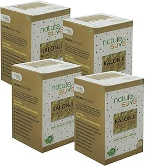 Nature Sure™ Premium Kalonji Tablets for Men and Women (extracted from Black Seed/Nigella sativa seeds) – 4 Packs (90 Tablets Each)