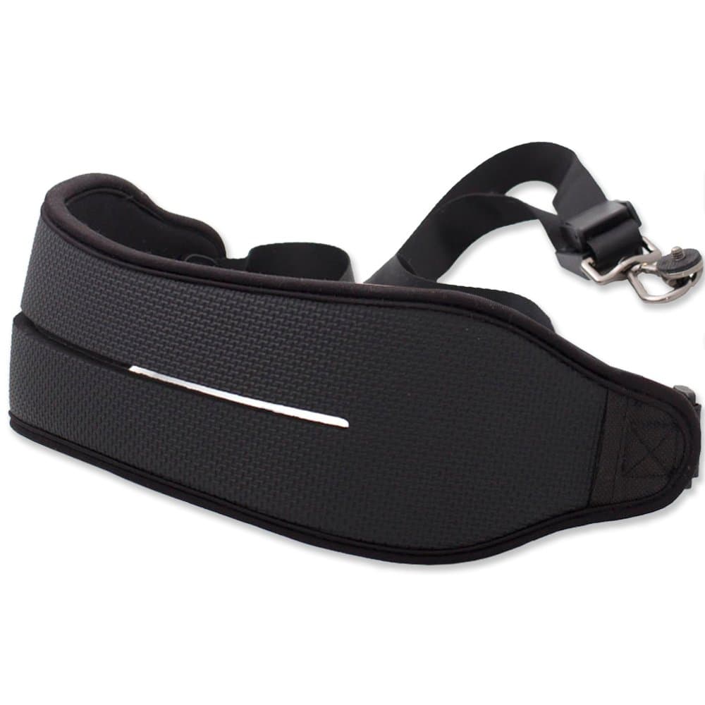 Camera Strap by The Rembrandt Project ~ Ergonomic Black Shoulder Sling for Men & Women ~ ~ Padded And Distributes Weight Evenly for 100% Neck Comfort ~ DSLR ~ Canon, Nikon, Olympus, Pentax, Sony