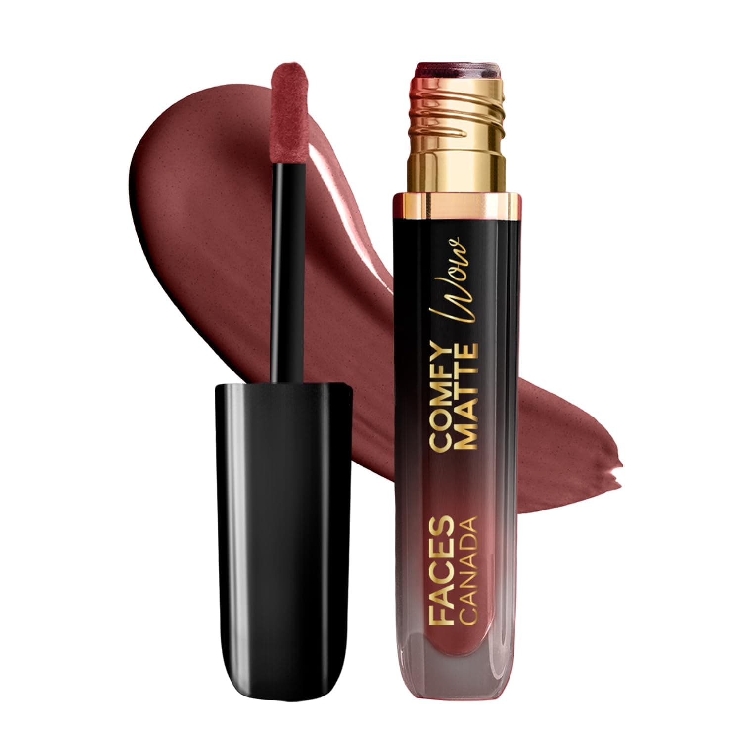 FACESCANADA FACES CANADA Comfy Matte Wow Liquid Lipstick - Cocoa Crush 07, 3.8ml | One Swipe Application | Highly Pigmented | Comfortable Wear | Glides Smoothly | Long Lasting | Transferproof