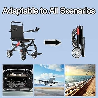 D01 Electric Wheelchair – Lightweight 14.1kg, Compact & Foldable, Aluminium Alloy Frame, Airline-Approved, 500W Motor with 12Ah Battery – Ideal for Travel and Everyday Use