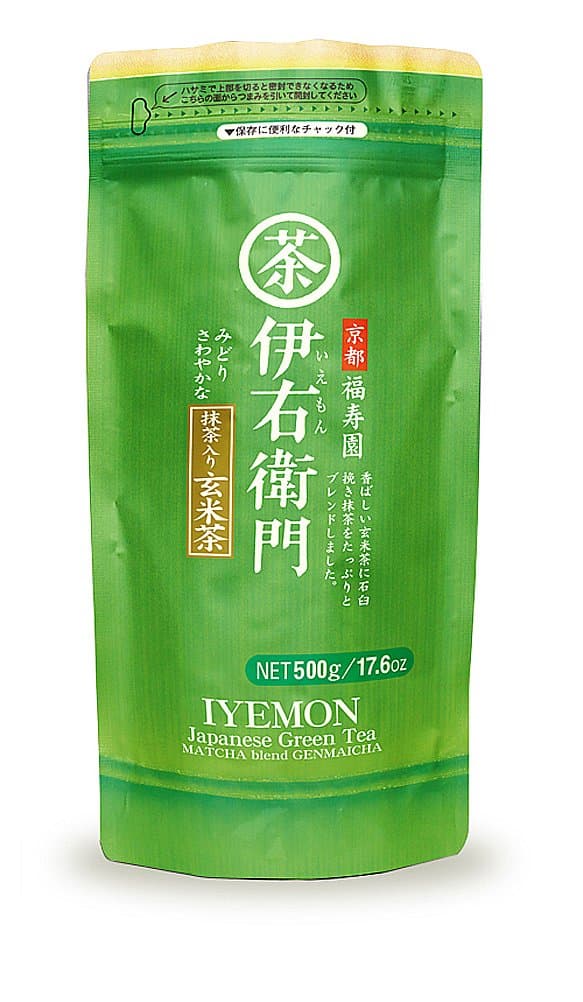 Iemon green tea containing brown rice tea 500g