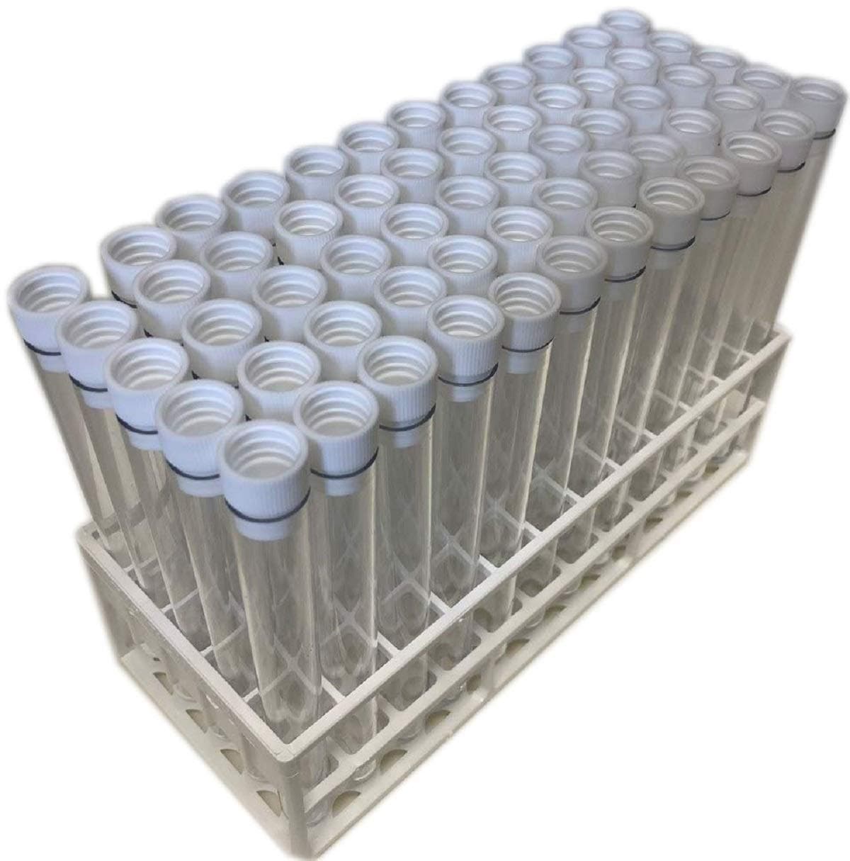 Pastic Test Tubes LTD 60 x 150 mm x 17 mm Tubes with Tray and Stoppers Plastic Test Tubes LTD