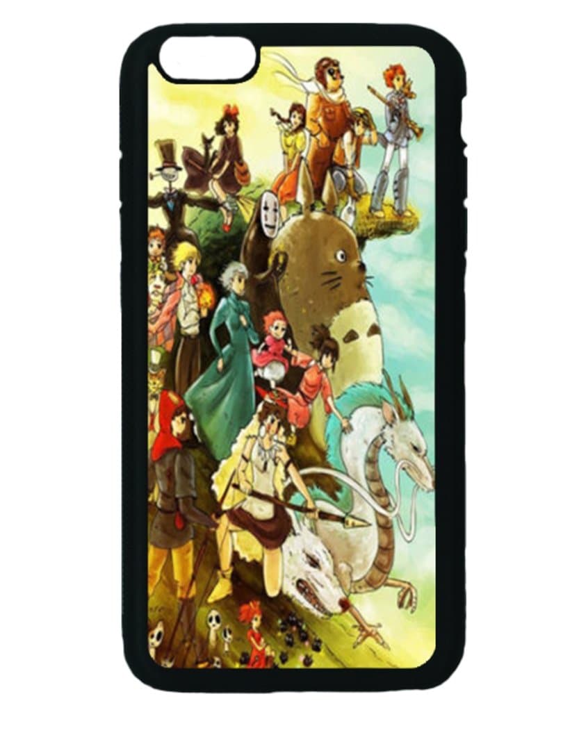 Studio Ghibli Characters All Personalized Diy Custom Unique Case Rubber Tpu Silicone Case Cover for iPhone 6 Plus 5.5" Black Case