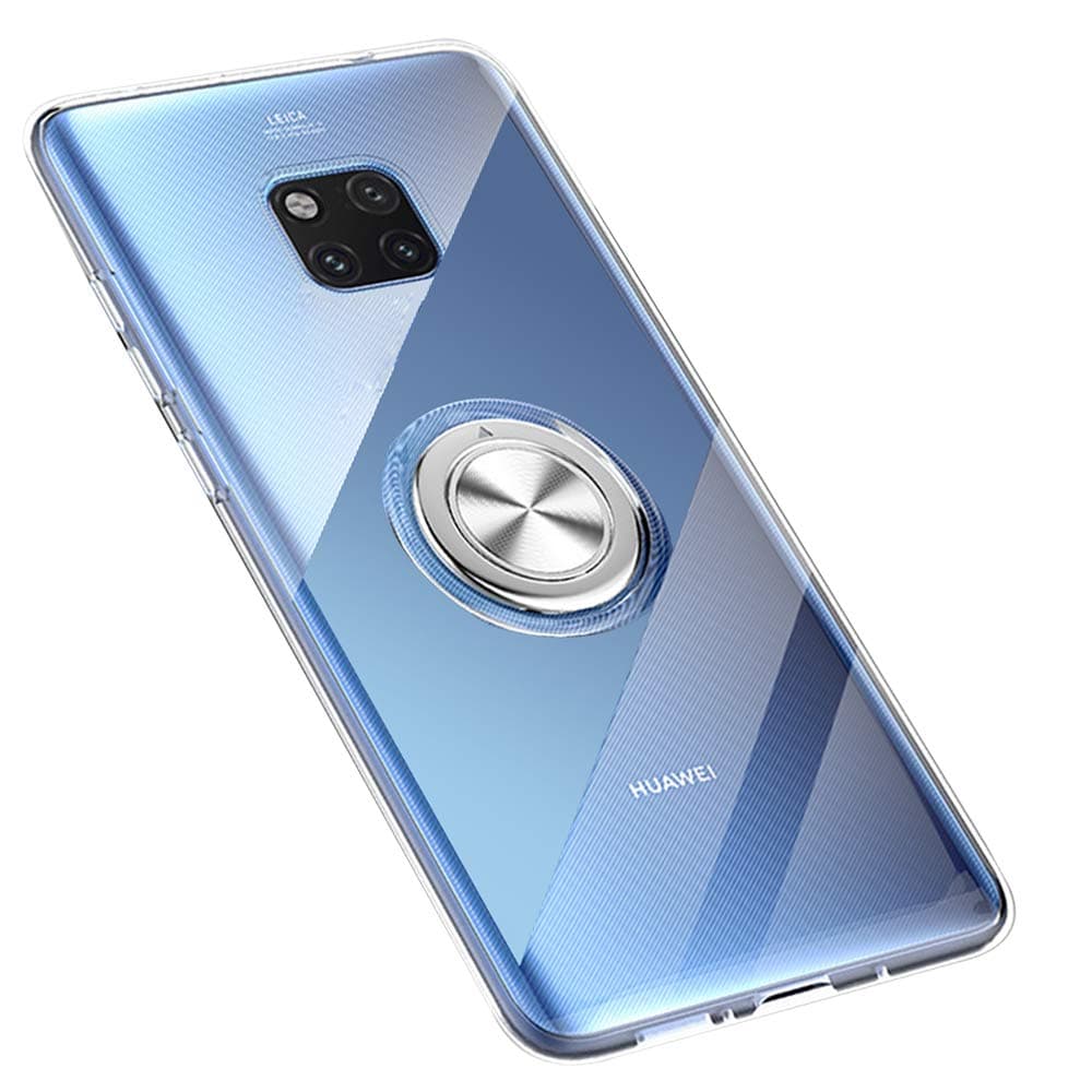 Umhlaba Mate20 Pro Case Clear Compatible with Huawei Mate 20 Pro Cell Phone Cover Luxury Skin Kickstand Hwauei Mate20pro Cases Protective Mat 20pro Bumper 6.39 Inch (Clear)