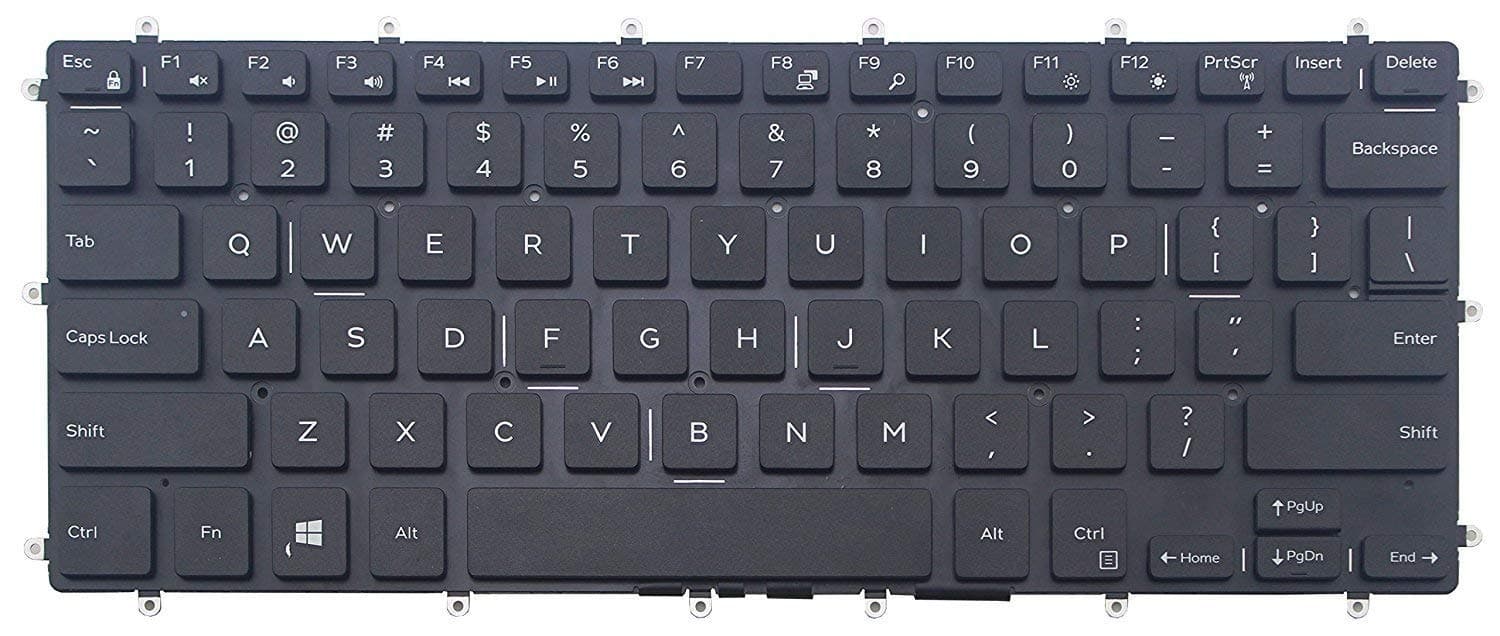 ndliuleiUS Black Backlit English Laptop Keyboard (Without Frame) Replacement for Dell Vostro 14 5468 5370 5471 Light Backlight