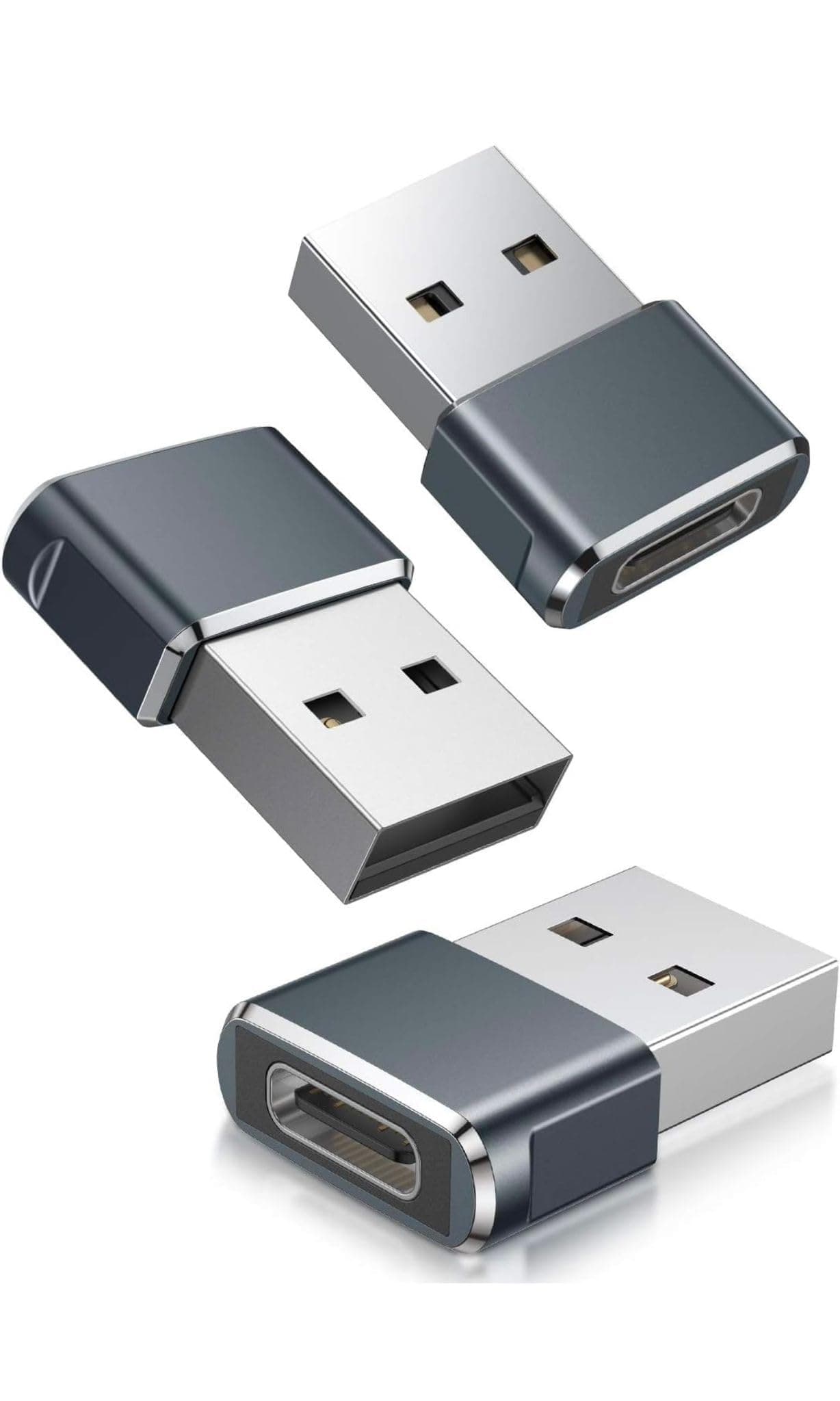 AG USB to USB C Adapter 3Pack,Type C Female to A Male Charger Cable Converter for Apple iWatch 8 7,Mac,iPhone 12 13 14 15 Max Pro,Airpods,iPad 10,Air 4 5 Mini 6,CarPlay,Galaxy S23 S24 A34,16