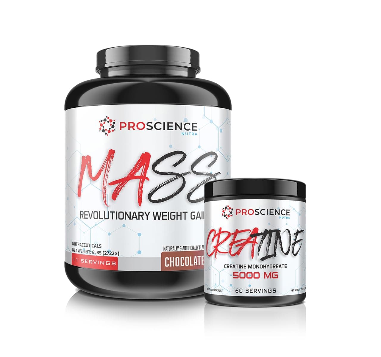Bundle: Creatine + Mass Gainer 6 lbs (Creatine + Chocolate Mass Gainer)