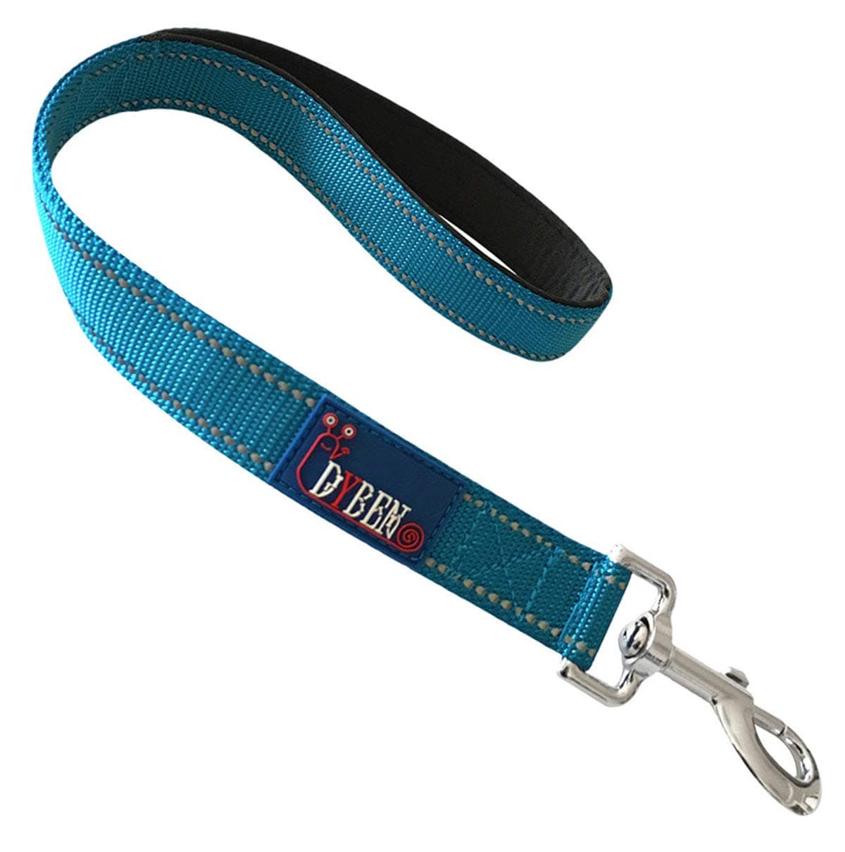 Short Nylon Dog Leash with Reflective Stitching/Padded Handle / 12 and 18 inch Perfect for Medium and Large Dogs