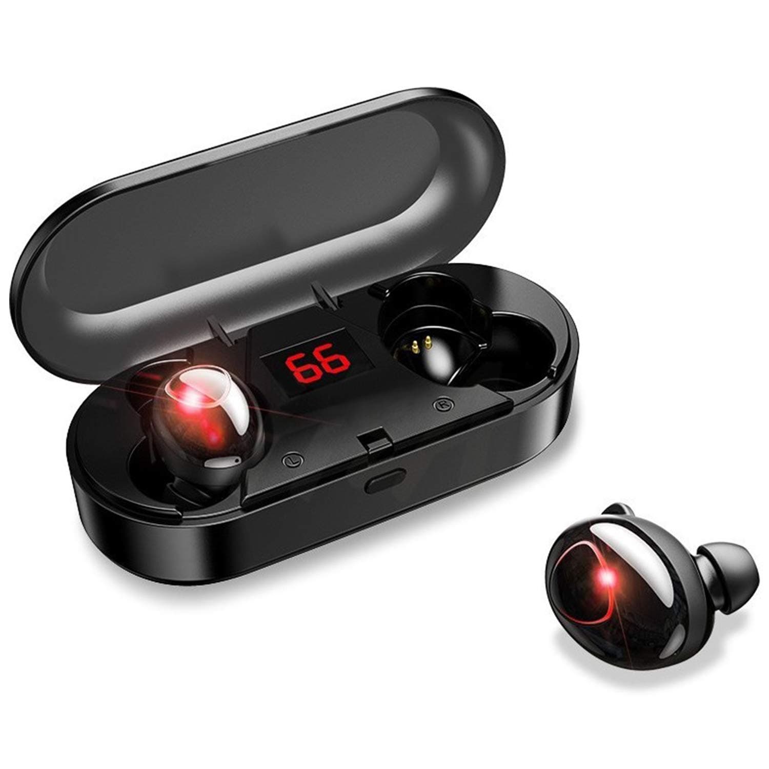 Wireless Earbuds CVC 8.0 Noise Cancelling Bluetooth 5.0 Headphones with LED Display Charging Case IPX7 Waterproof Wireless Earphones Compatible iPhone Samsung Android