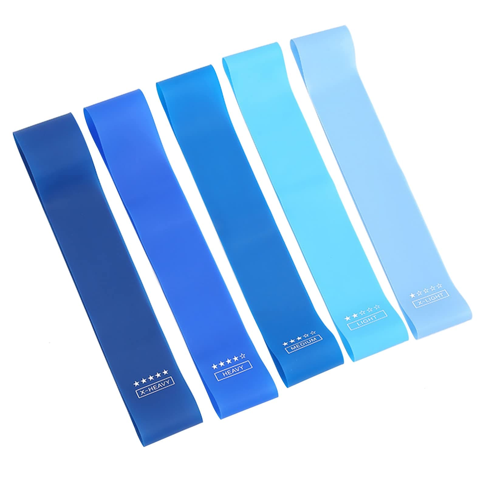 NIHUIFA 5Pcs/Set Squatting Resistances Band Fitness Band Kit Non-Slip Unisex Booty Hip Resistances Band Elastic Band Yoga