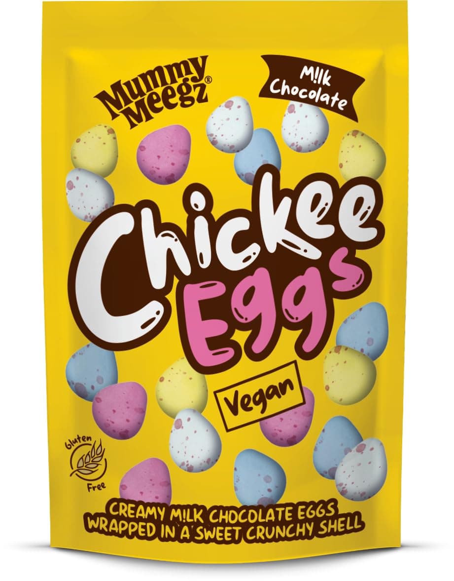 Chickee Eggs Snack Bags (80g) - Vegan Chocolate Eggs, Bite-Sized Chocolate for Sharing. No Palm Oil.