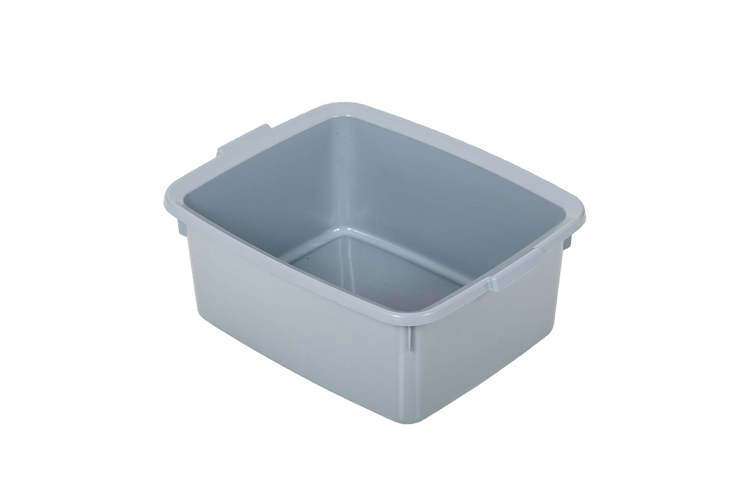 Addis 518457 Eco Made from 100% Plastic Extra Large Rectangular Washing Up Bowl, 12 Litre, Recycled Light Grey, 42 x 33 x 16.5cm