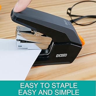 Staplers Office,Small One Touch Stapler Effortless Ergonomic Design, 25 Sheet Capacity(Deli0370)