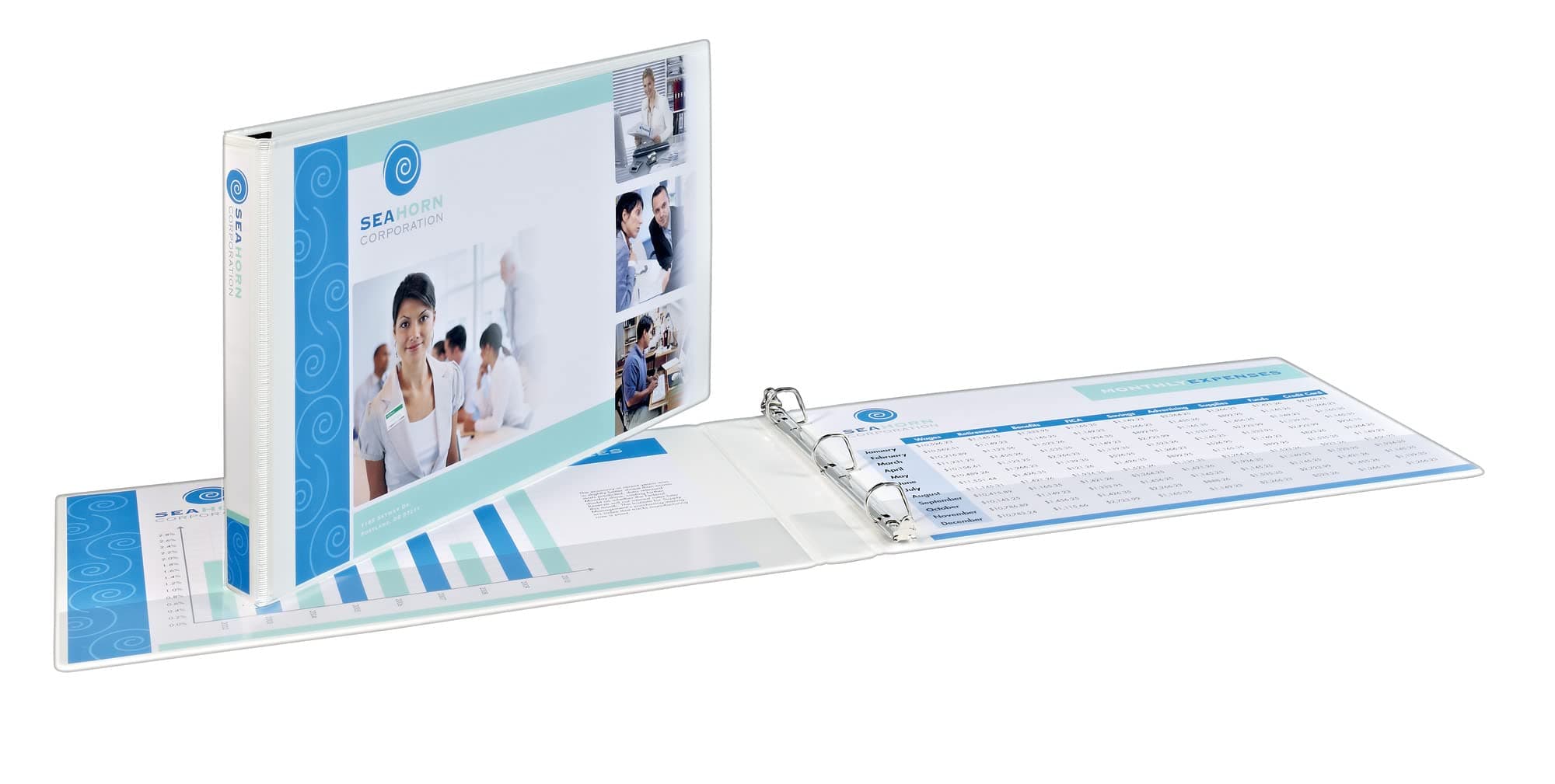 Avery Heavy-Duty View 3 Ring Binder, 1" Slant Rings, Holds 11" x 17" Paper, 1 White Binder (72124)