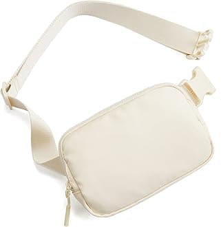 Telena Belt Bag for Women Men Fashionable Cross Body Fanny Pack for Women Waist Bag with Adjustable Strap, Beige, One Size, Belt Bag