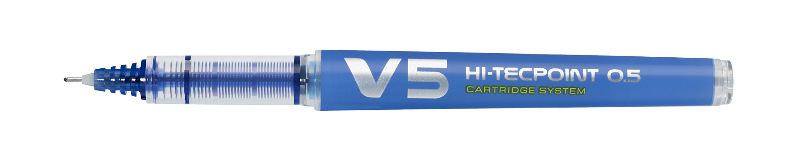 Pilot V5 Cartridge System Liquid Ink Rollerball 0.5mm Tip- Blue, Box of 10, BXC-V5-L-BG
