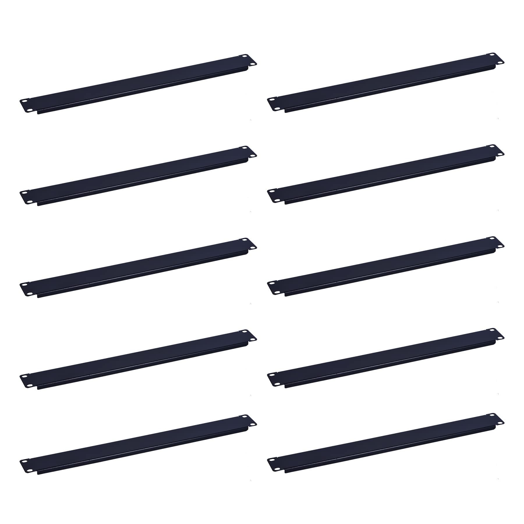 1U Blank Rack Mount Panel Spacer (10 Pack) for 19in Server Rack Enclosure or Network Cabinet (00600623)