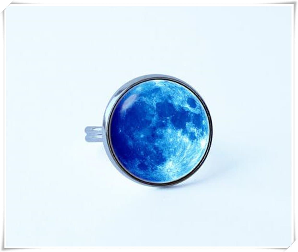 Blue Moon Ring Cosmos Space Ring Wife Gift Galaxy Ring