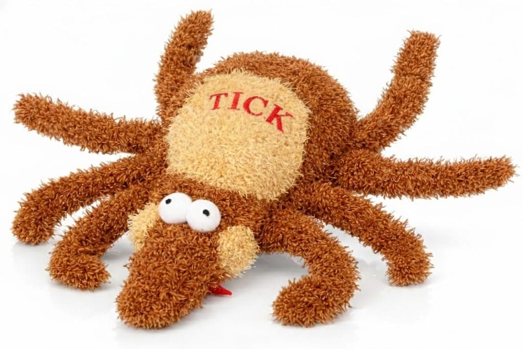 6-Inch Plush Tick Dog Toy, Medium