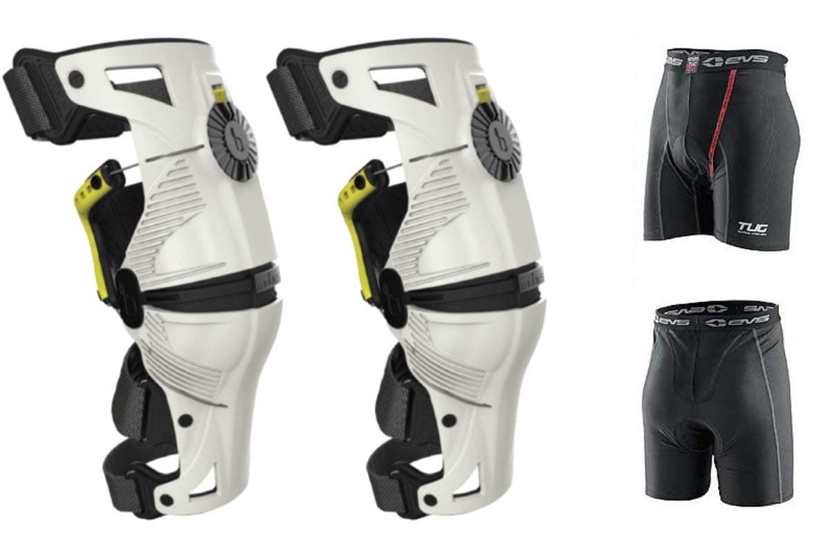 Mobius X8 Knee Braces SMALL White / Acid Yellow
