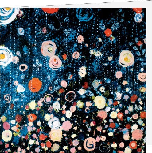 Raining Flowers Folding Card with Envelope, Pack of 10