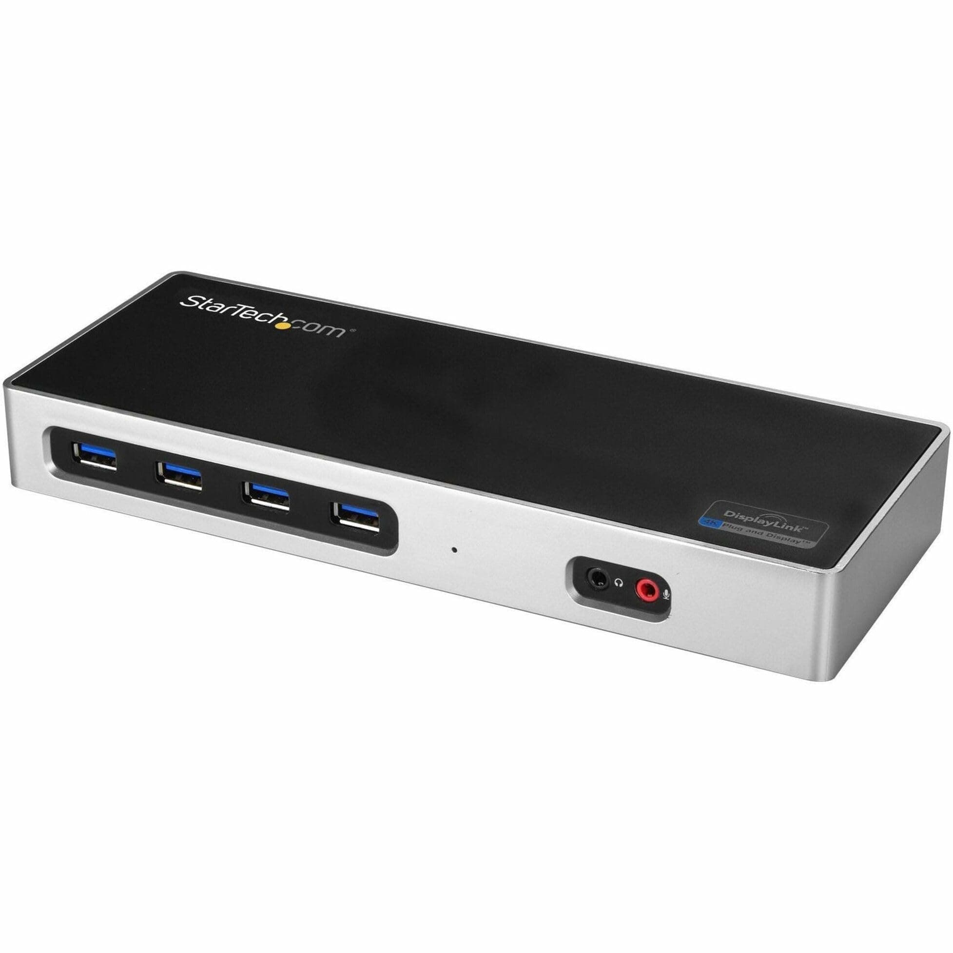 – StarTech.com Dual 4K Docking Station - USB C and A (3.0) - Dual Monitor DisplayPort + HDMI Dock for Mac & Windows Laptops (DK30A2DH) , Black, Silver