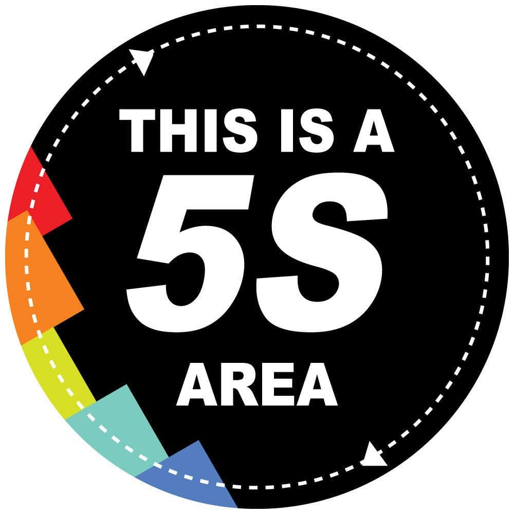 This is A 5S Area Black Sticker Decal 8"