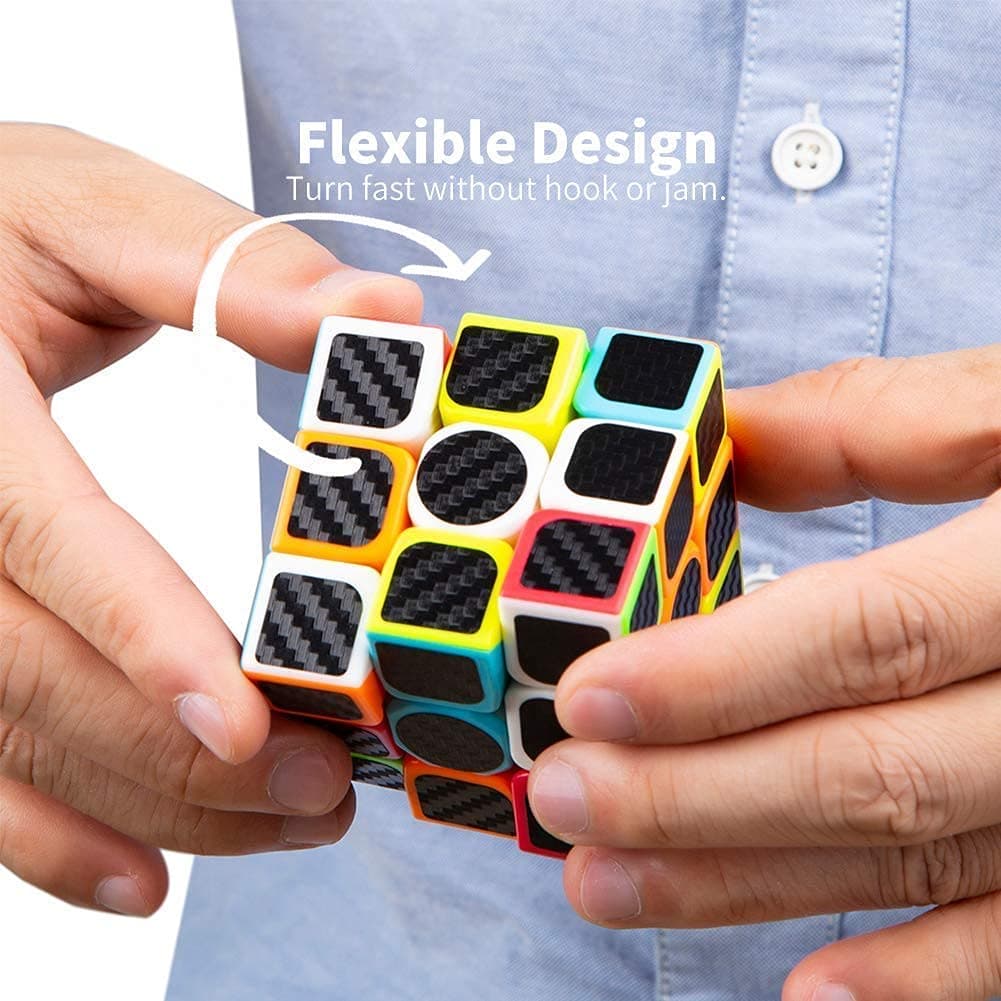 Speed Cube 3x3x3 with New Anti-POP Structure Smooth Puzzle Cube for Professional Players (Sticker)