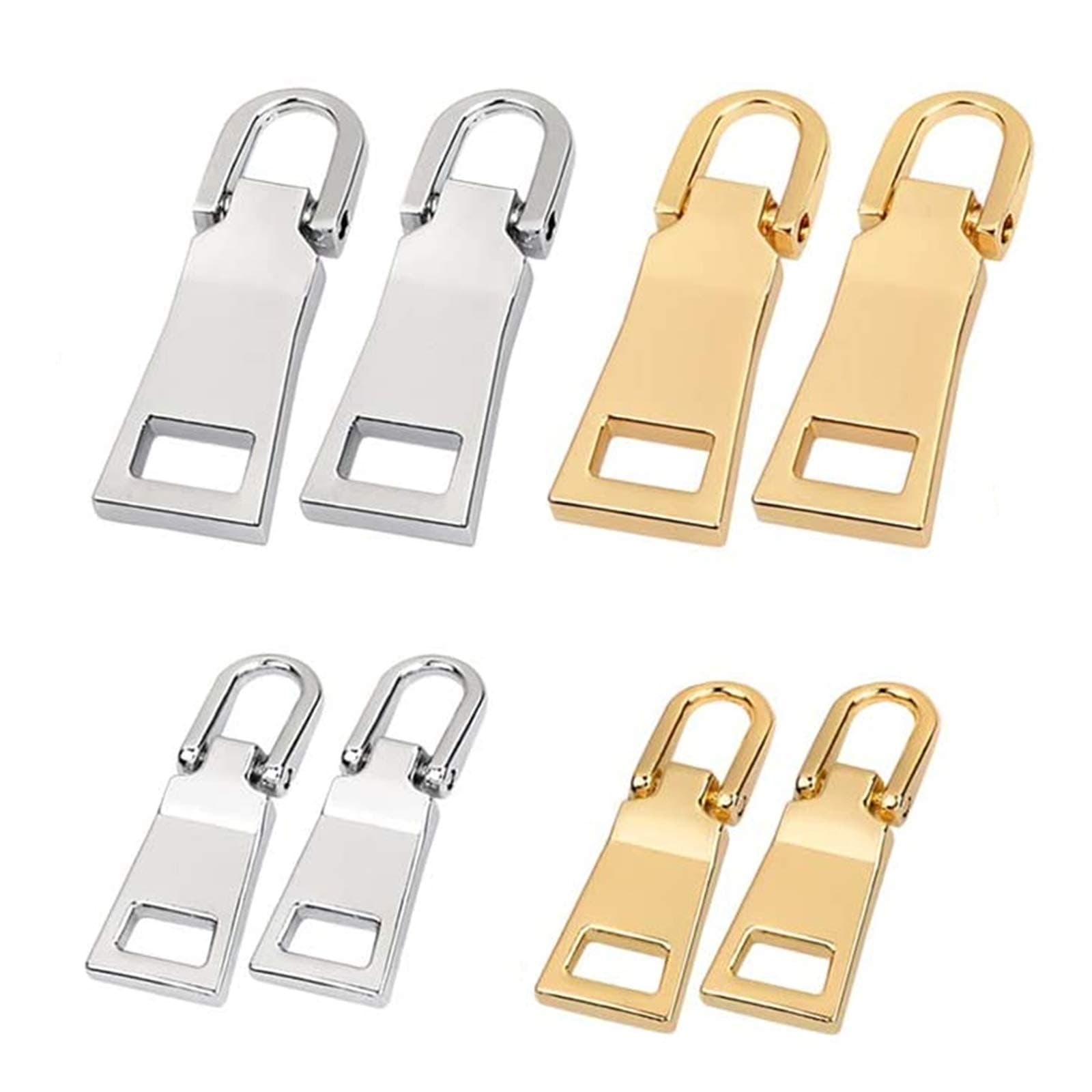 Zipper Pull Replacement,Metal Zipper Handle Mend Fixer Tab Repair for Luggage Suitcase Bag,Backpack,Jacket Bags,Coat Boots (Gold)