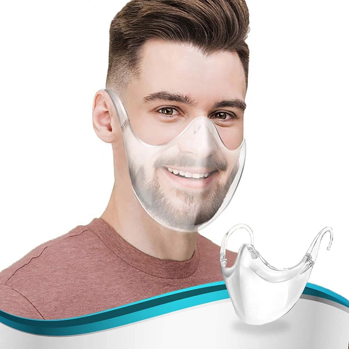 Super Glasses Full Face Covering Protective Face Shield and Reusable Goggle Shield with Glasses Frames (SPFC201)