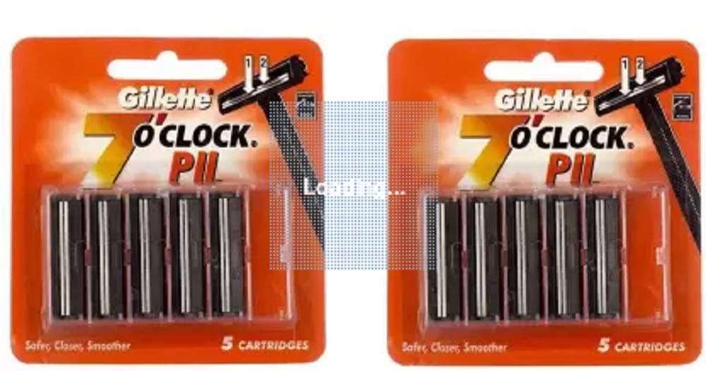 Gillette (7) O Clock Pll Cartridges 10 Pcs. (Pack of 2)