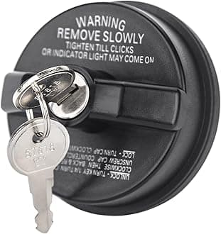 Locking Gas Cap W/2 Keys, Lock Fuel Cap Compatible With Chevy Honda Nissan Acura Mazda Cadillac GMC Vehicle 4Runner FJ Cruiser Silverado Camaro And More, Replace#10504 77300-47020