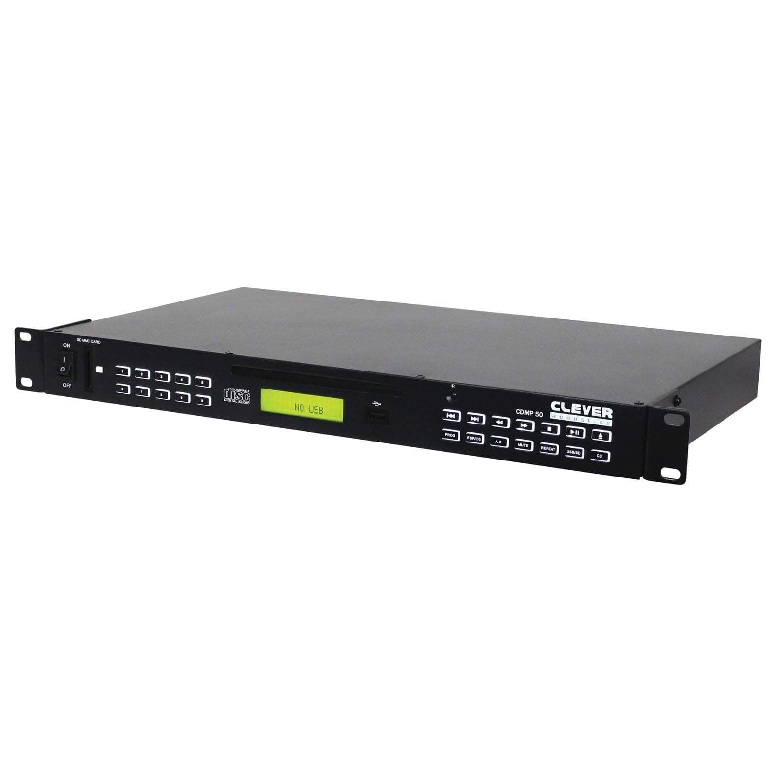 CD/MP3 PLAYER, 19" RACKMOUNT CDMP 50 By CLEVER ACOUSTICS & Best Price Square
