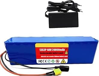 48V 20Ah E-Bike Lithium Ion Battery Pack 13S3P Electric Bicycle Battery Built-in BMS for 250W 300W 350W 500Wmotor with 54.6V 2A Charger XT90