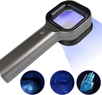 Wireless Wood Lamp Skin Analyzer, Portable Facial Salon Beauty Analyzer Lamp Light, One-Key Operation, Observation Clear and Stable, Imported Light Source, for Skin Analysis, Pet Testing