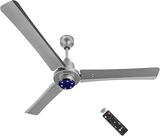 Orient Electric Uniquely Designed I Tome Pro 1200 mm BLDC Ceiling Fan with Remote | LED Indicator Lights, 5 Star Rated Energy Efficient Fan | High Air Delivery, 3 Years Warranty by Orient - Space Grey