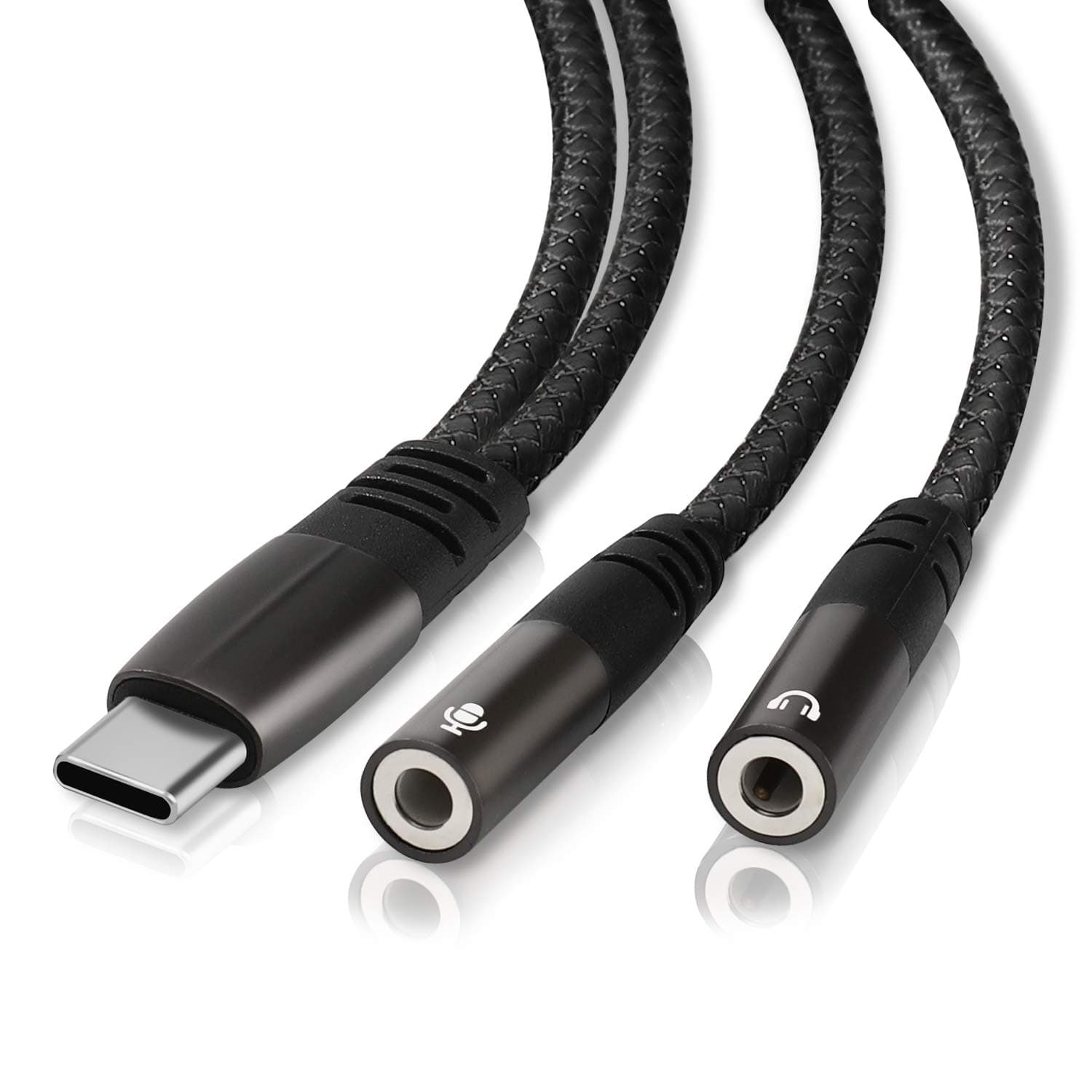 USB C Microphone Adapter, USB C to 3.5mm Combo 3.5mm Hi Fi Audio & Mic Jack Splitter Compatible with iPhone 16 15 Pro Max/15 Pro/15 Plus,iPad Pro/Air, MacBook, Pixel 9 8 7, Galaxy S24 23 S22