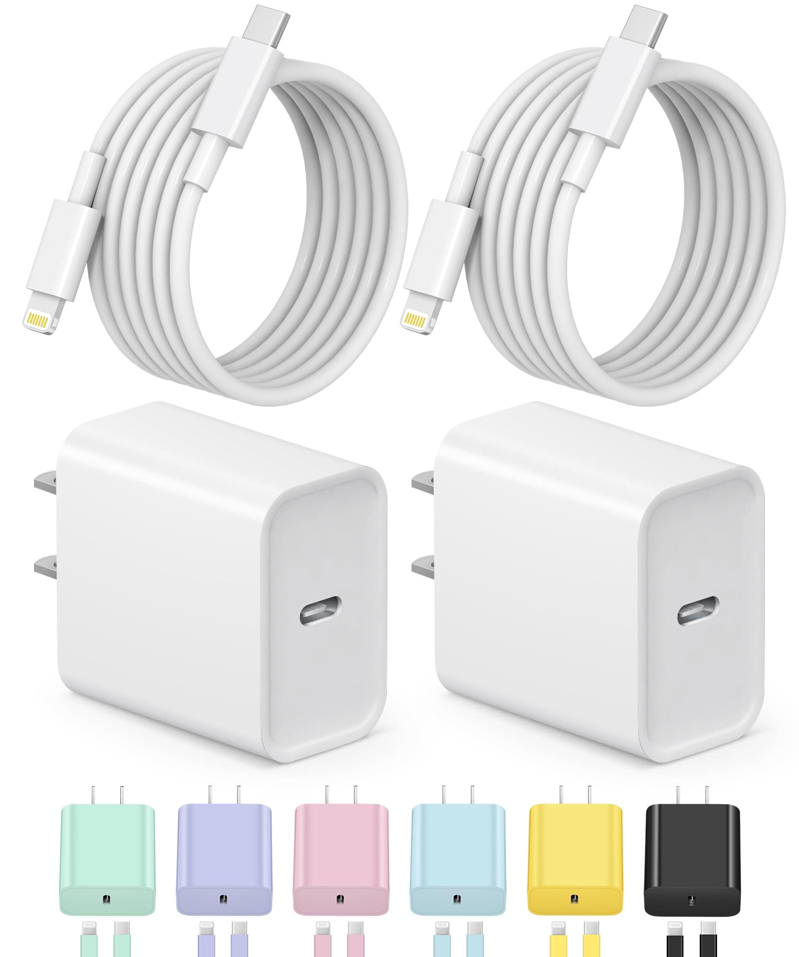 iPhone Charger Fast Charging USB C Charger Block Type C Charging iPad Chargers with 6FT C Chargers Cord Compatible with iPhone14/14 Pro Max/13/13Pro/12/12 Pro/11,iPad