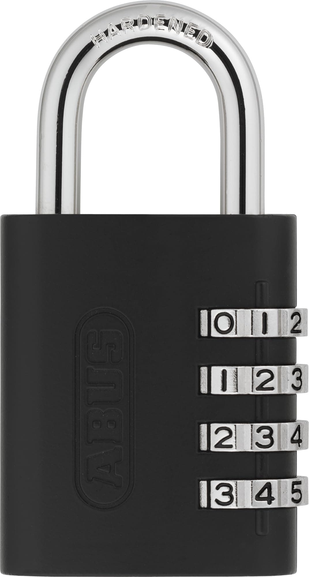 ABUS padlock 158KC/45 AP050 - Padlock with combination or key function - with die-cast zinc housing - ABUS security level 5 - Black