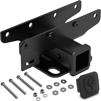 Tyger Auto TG-HC2J003B Hitch & Cover Kit Compatible with 2018-2026 Jeep Wrangler JL/JLU (Not for JK) Factory Style 2 inch Rear Receiver Hitch Tow Towing Trailer Hitch