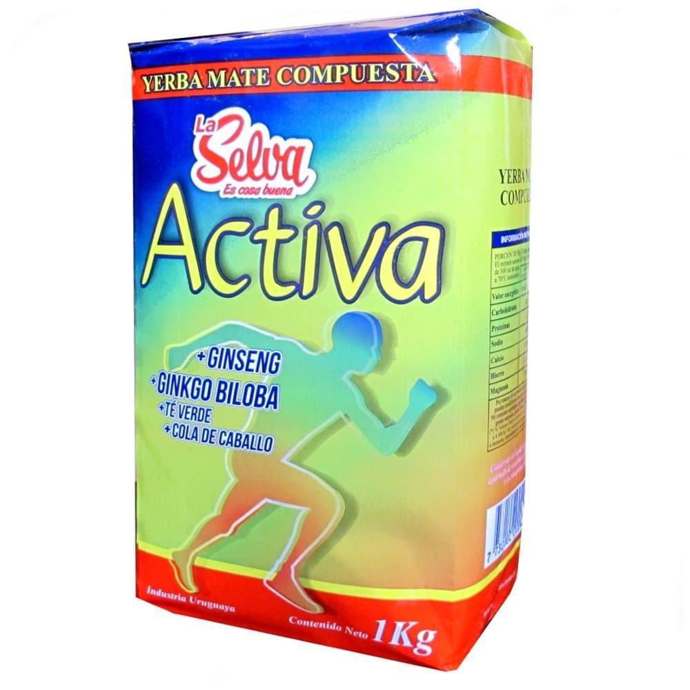 Yerba Mate La Selva Active Activa with Ginseng and Gingko Biloba