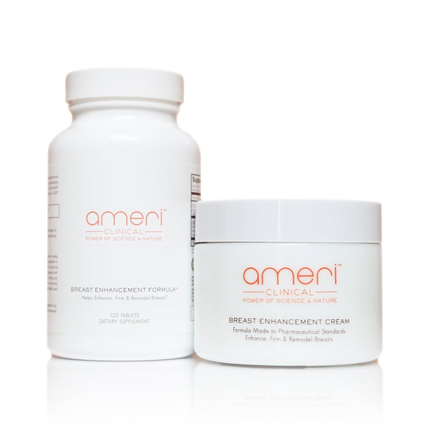 Ameri Clinical Breast Enhancement/Breast Enlargement Pack of 1 Set (100ml Cream+120 Tablets Dietary Supplement)